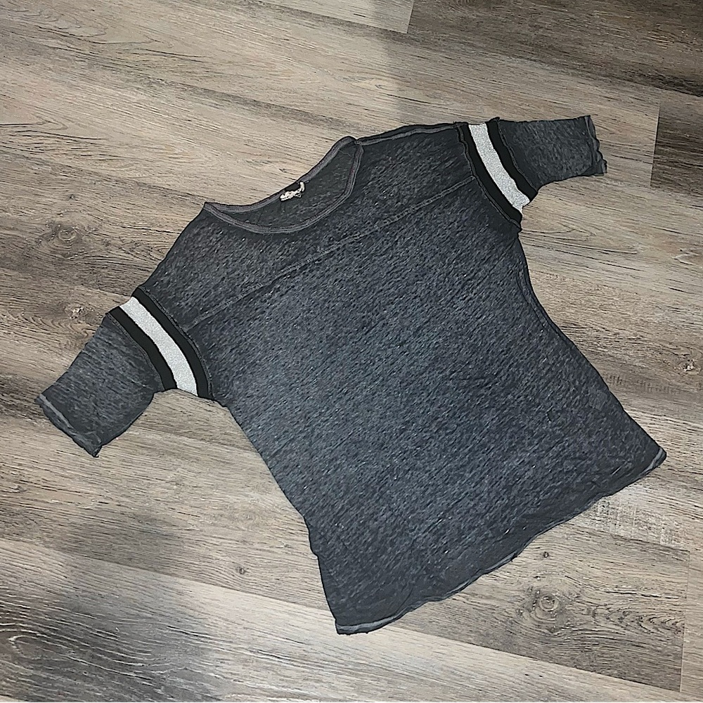 Free People We The Free lurex stripe tee